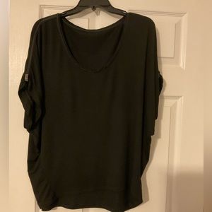 White House Black Market black tee with sleeve detail